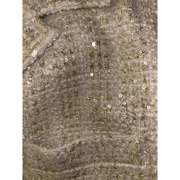 NWT $3706 Amiri Sequin Embellished Tweed Jacket Alabaster Size 54 - Picture 10 of 13